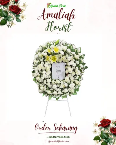 Krans Bunga Duka Cita di Kepanjen